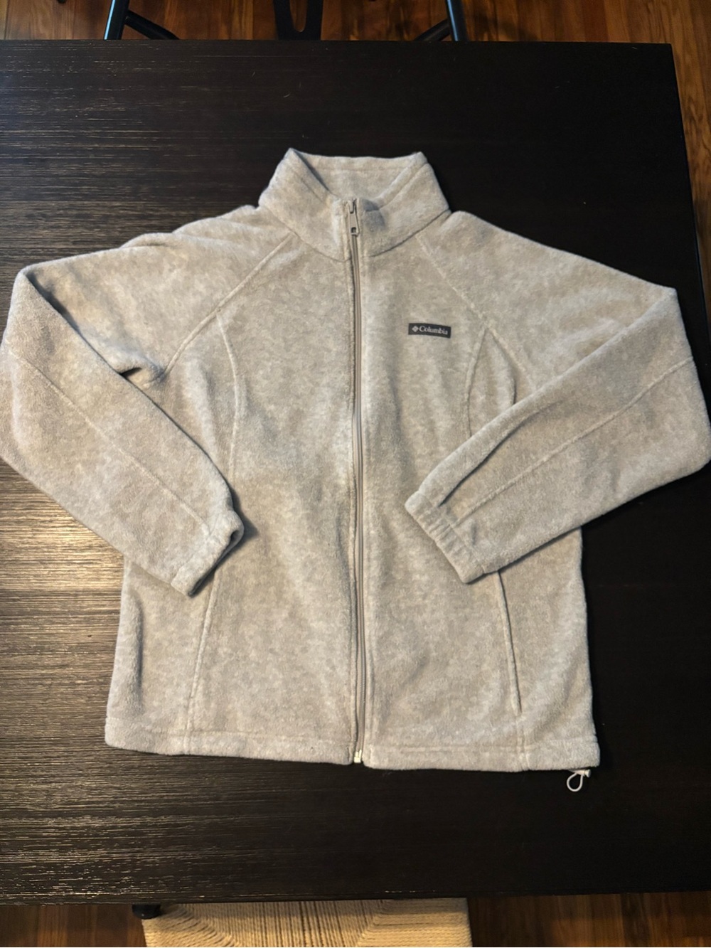 COLUMBIA Women's Soft Fleece Benton Springs Full Zip Jacket Size XL Soft Gray